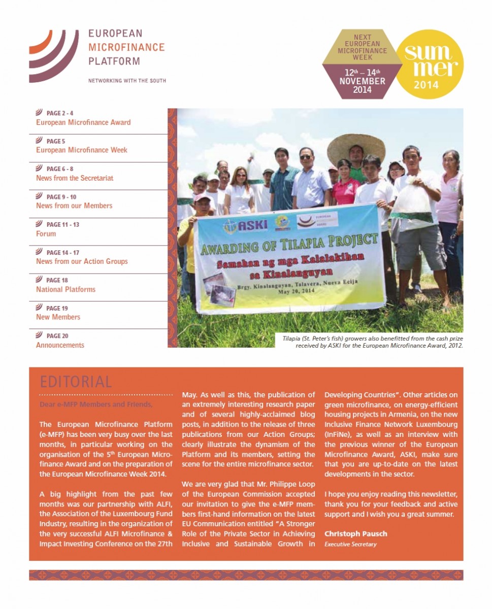 Summer 2014 newsletter cover
